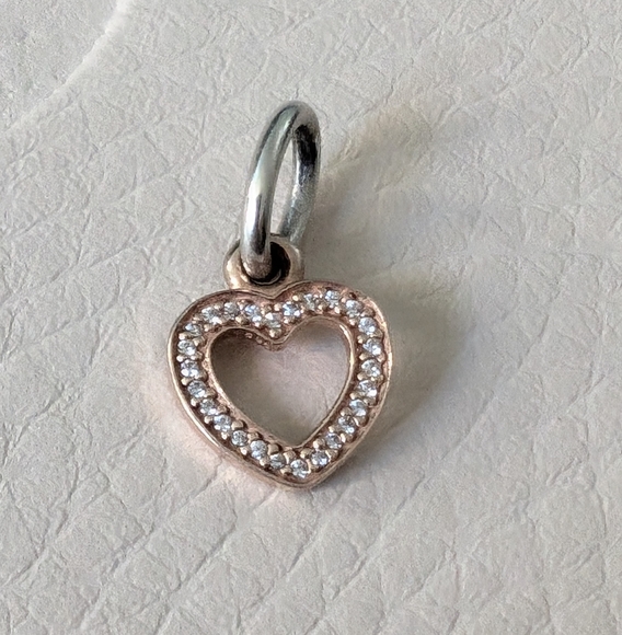 Rare 14k Rose Gold  pandora Heart charm - Picture 3 of 7